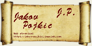 Jakov Pojkić vizit kartica